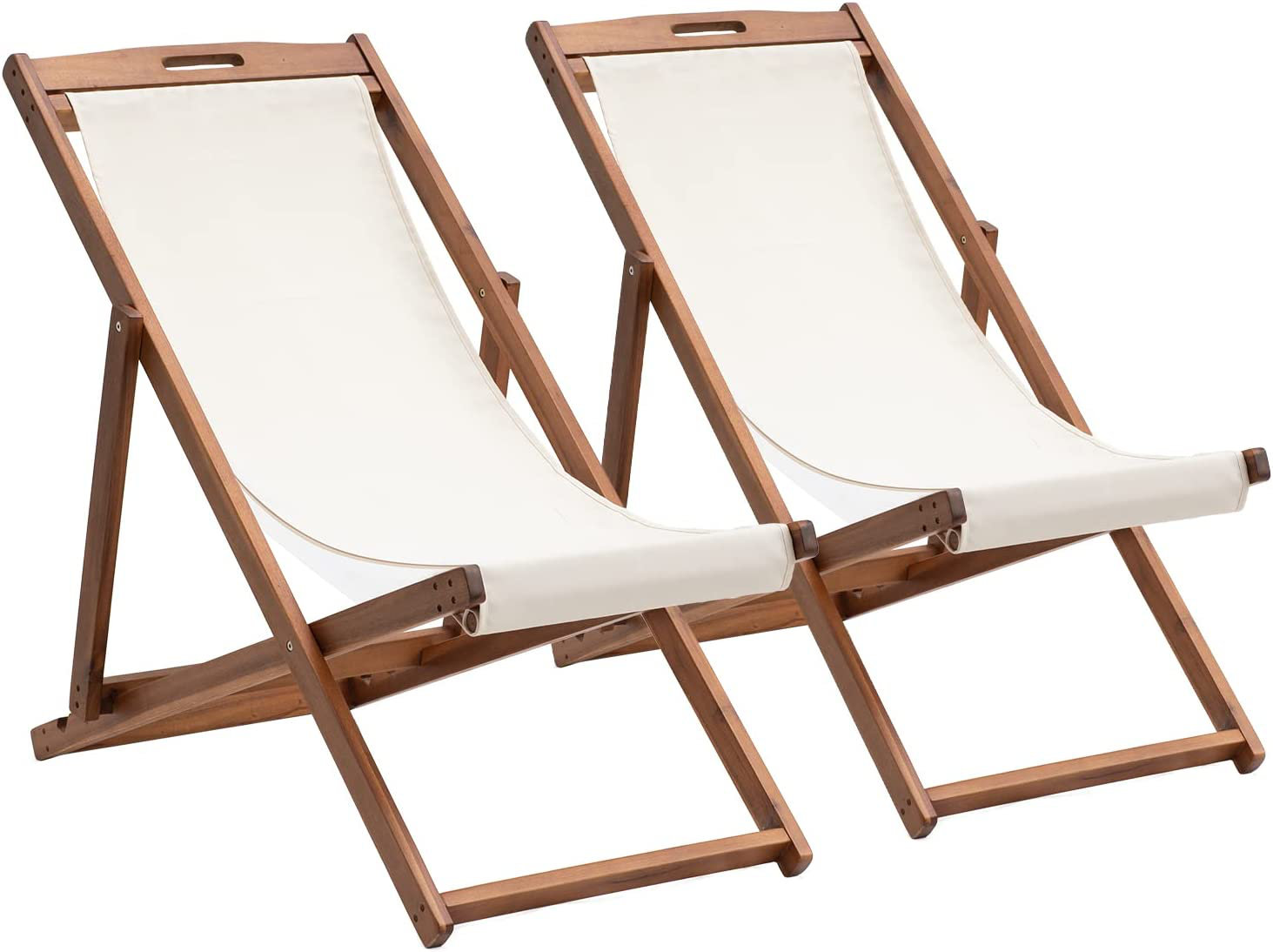 Rebecca Folding Beach Chair with Cushions Red Barrel Studio Cushion Color Beige